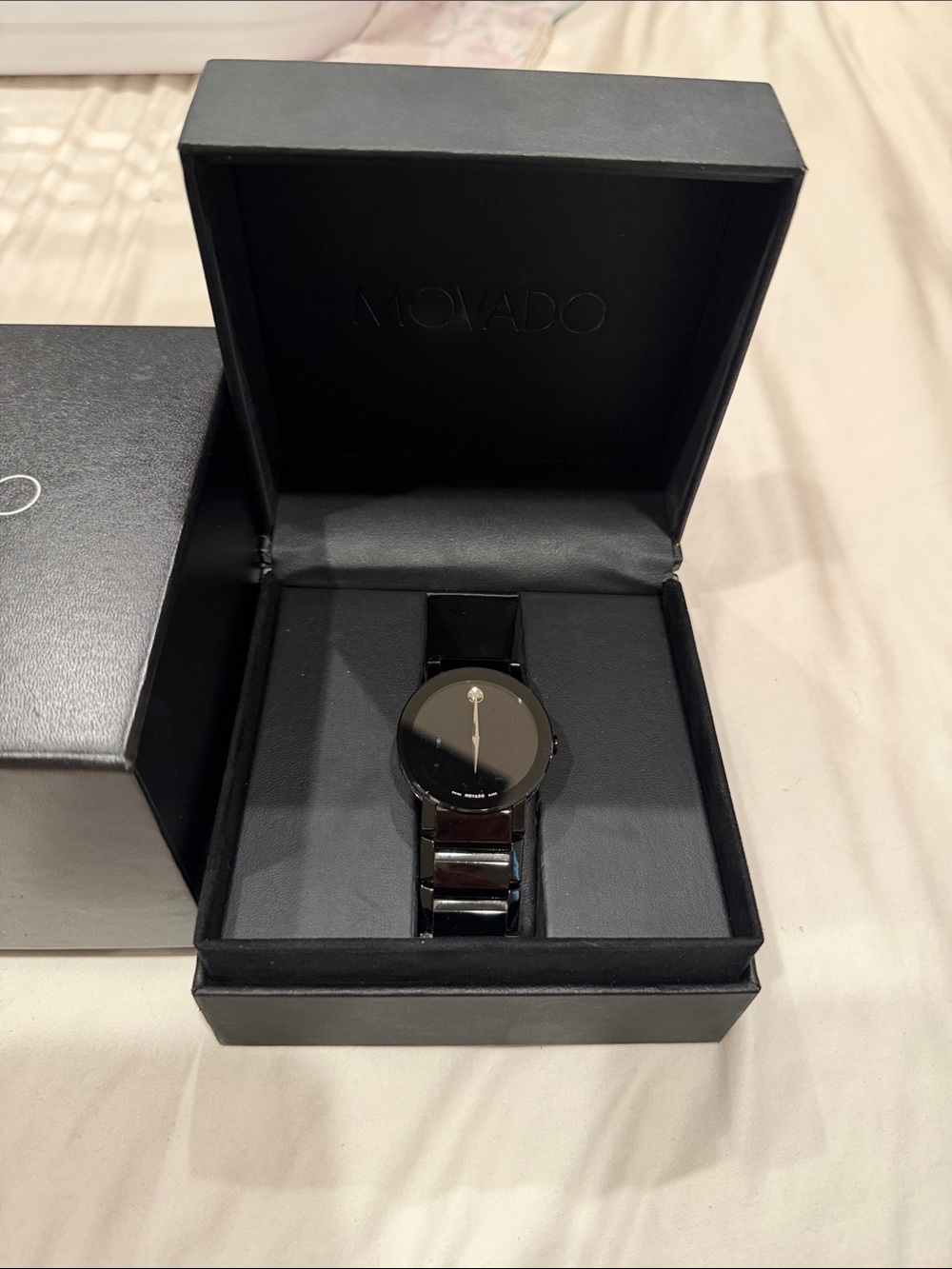 Movado Black Dial Ceramic Sapphire  Bracelet Watch
